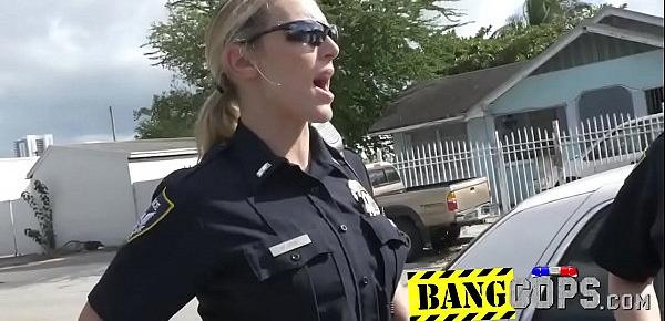  Horny MILF cops make sure the neighburhood is safe